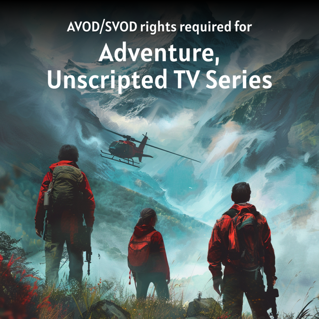 AVOD/SVOD rights required for Adventure, Unscripted TV Series